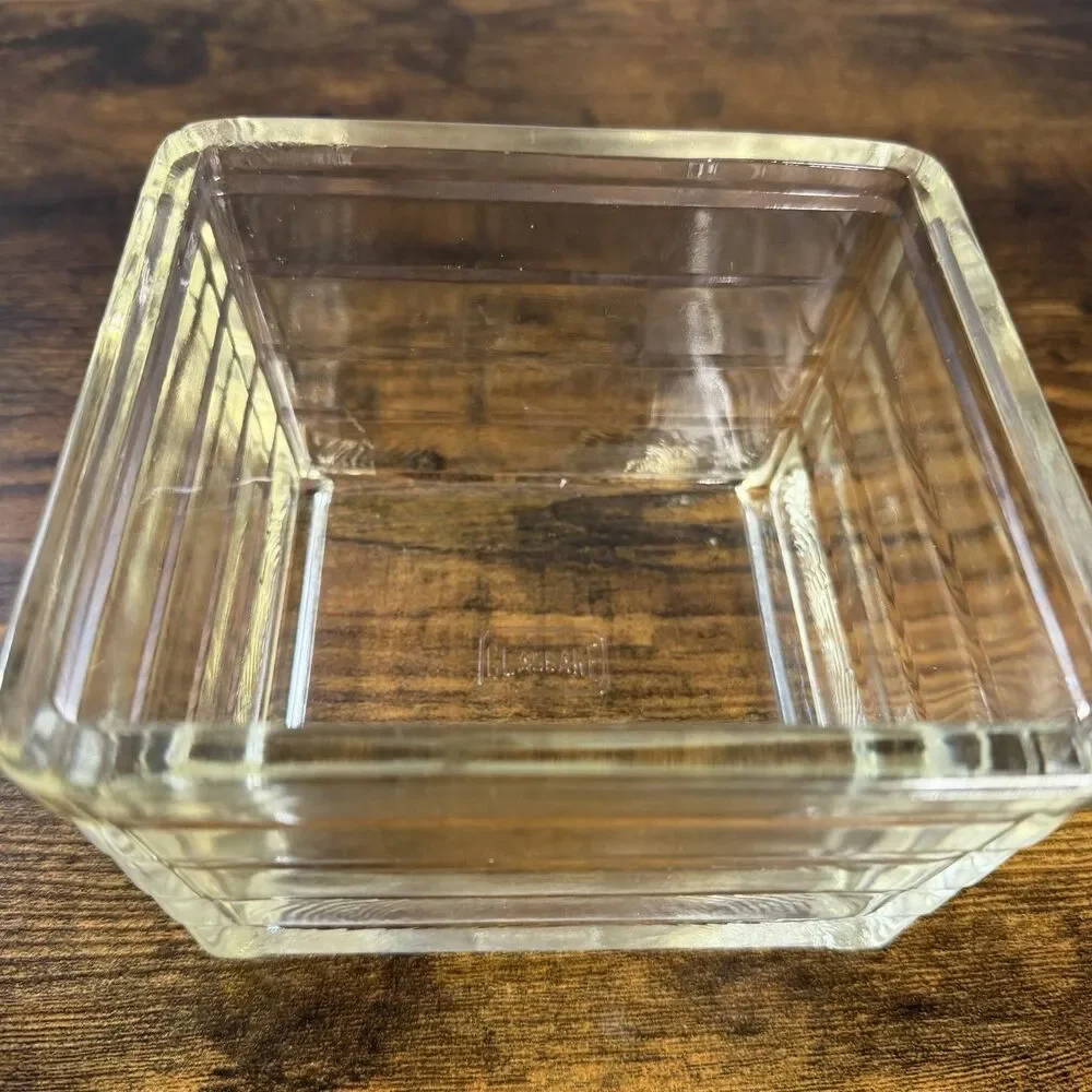Vintage Glasbake Rectangle Dish With Lid Bakeware Ovenware Very Light Yellow